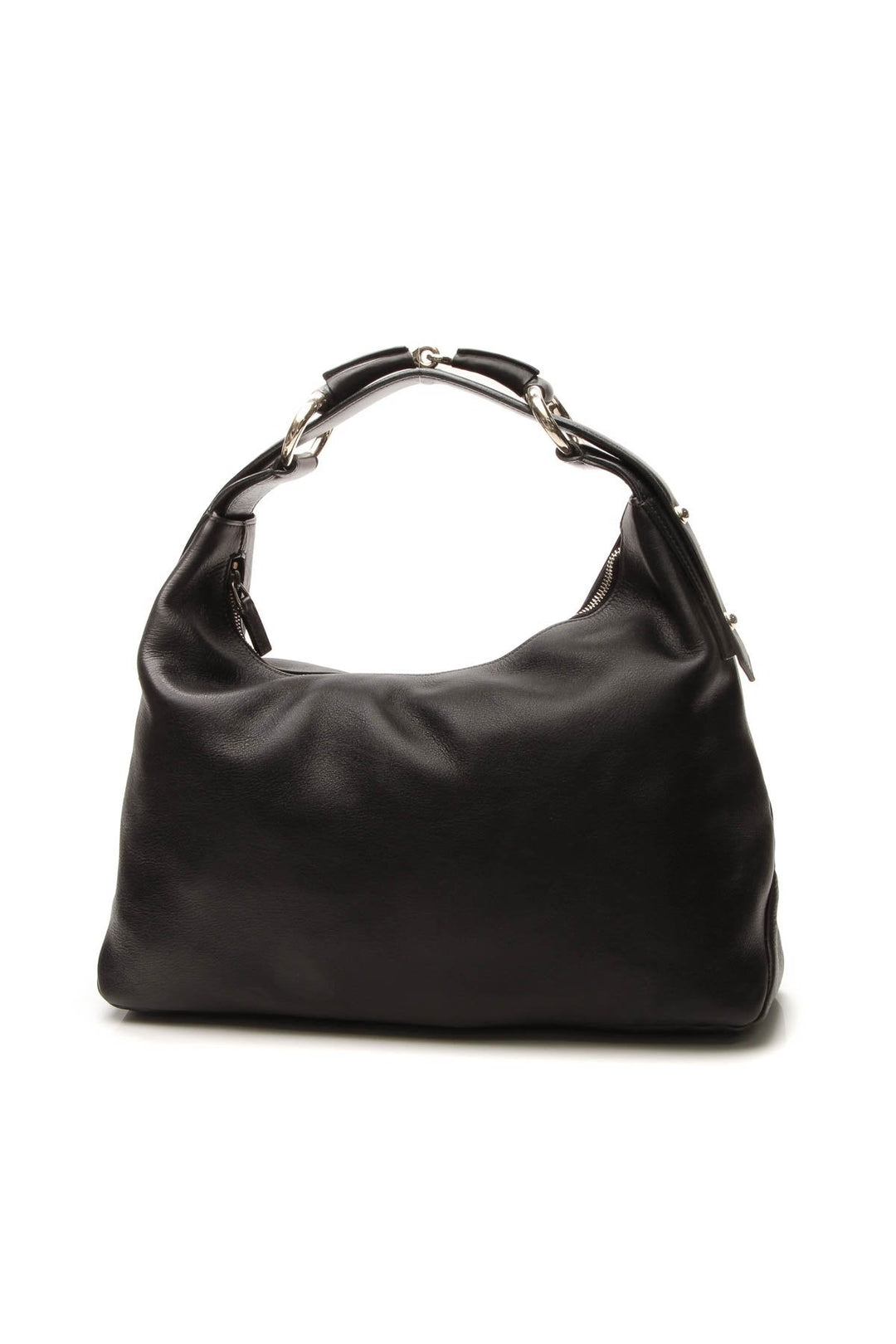 Horsebit Medium Hobo Bag - Black
