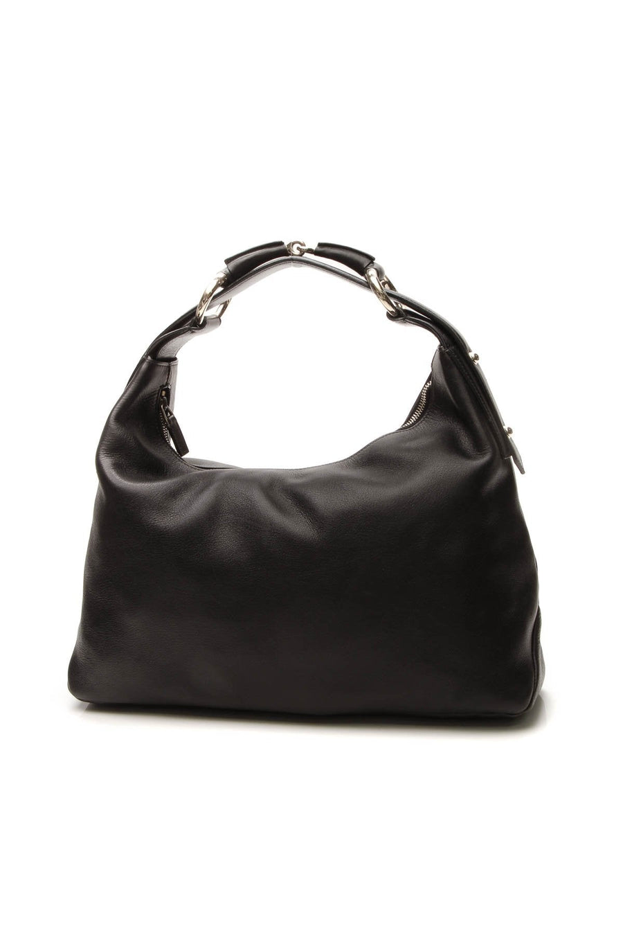 Horsebit Medium Hobo Bag - Black