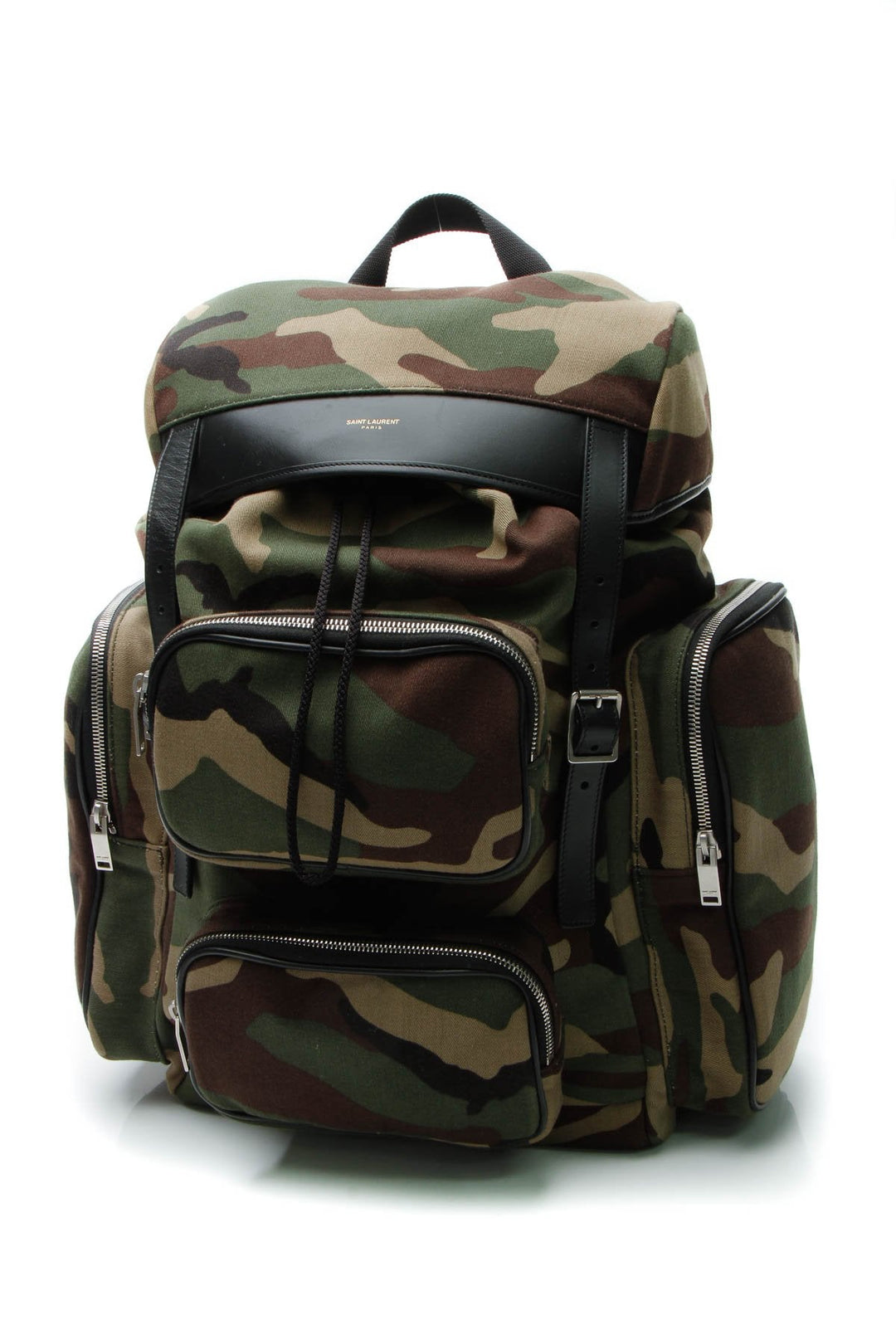 Camouflage Utilitarian Backpack - Khaki Black