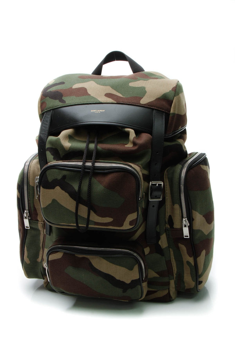 Camouflage Utilitarian Backpack - Khaki Black
