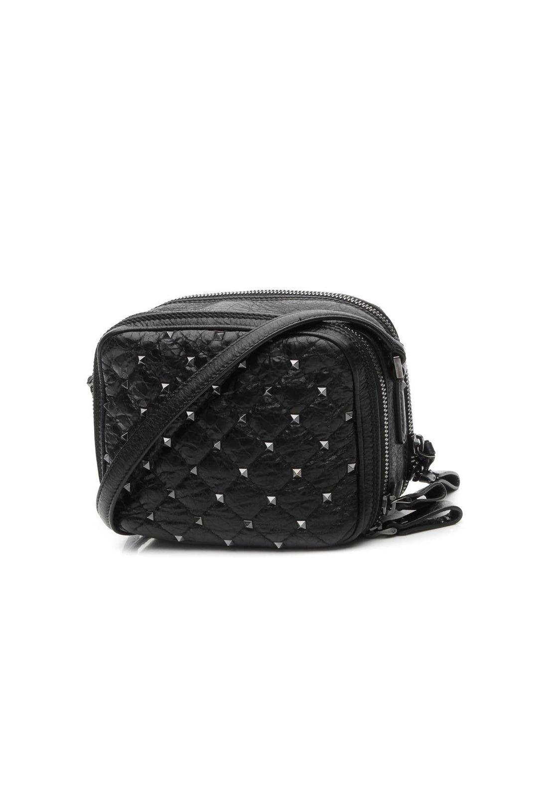 Rockstud Double Zip Camera Bag - Black
