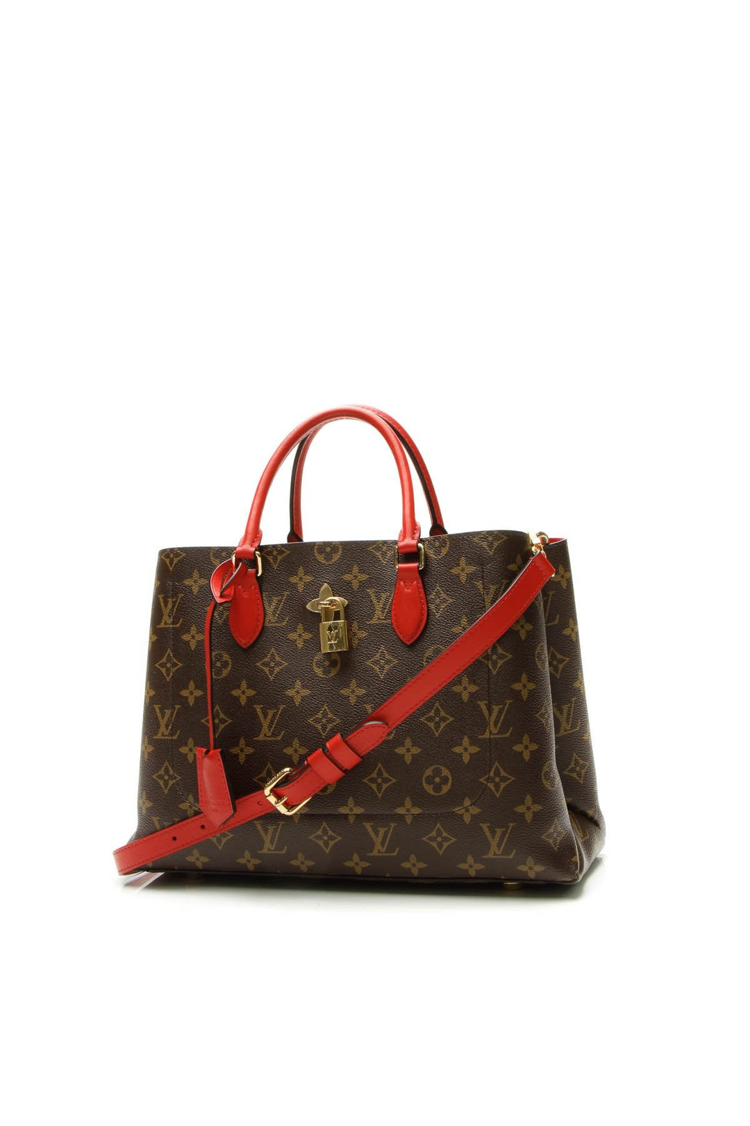 Flower Tote Bag - Monogram/Poppy