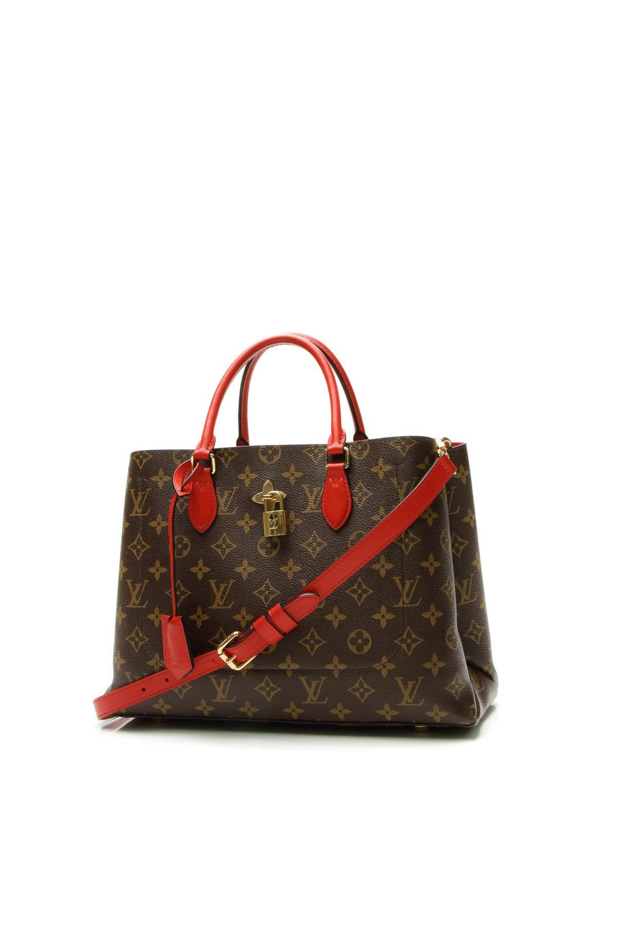 Flower Tote Bag - Monogram/Poppy