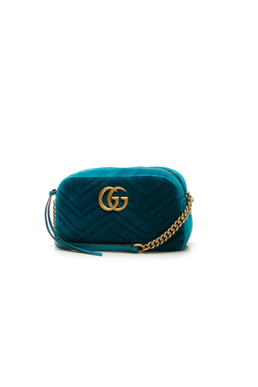 Velvet Marmont Small Shoulder Bag - Petrol Blue