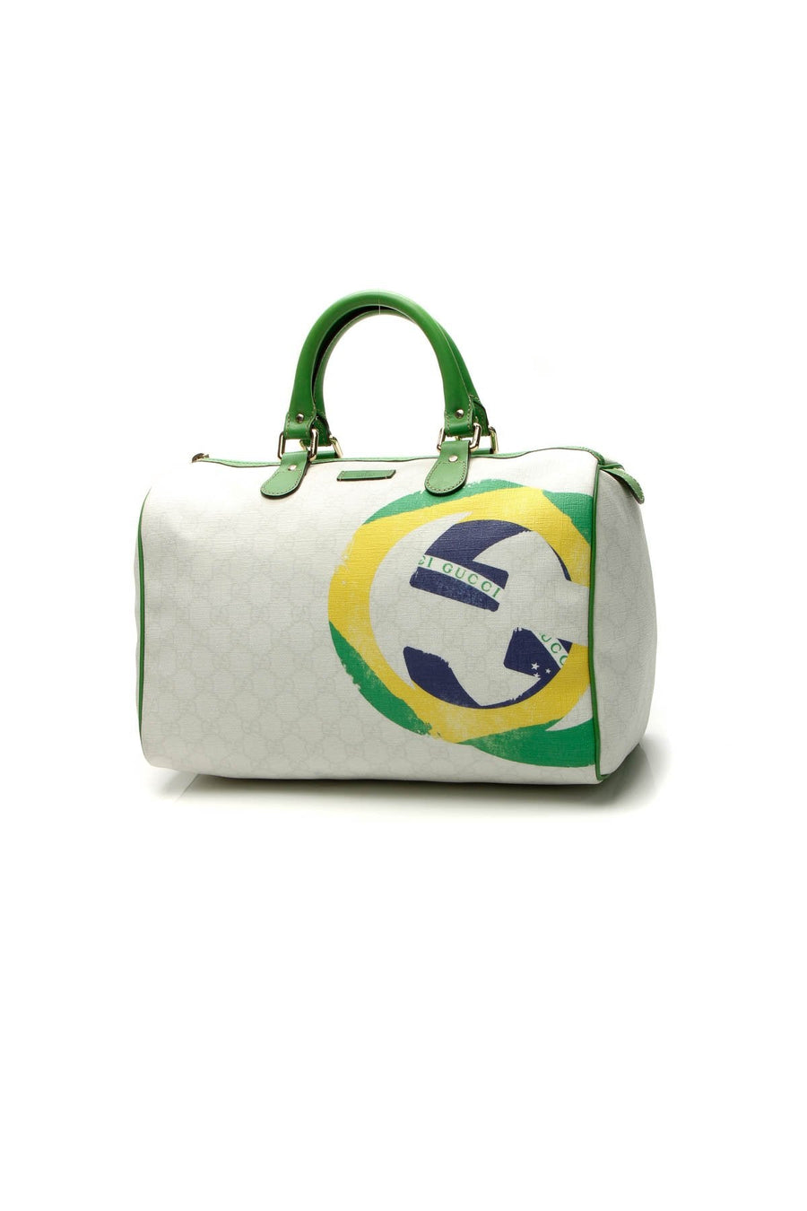 Brazilian Flag Joy Boston Bag - White Supreme Canvas