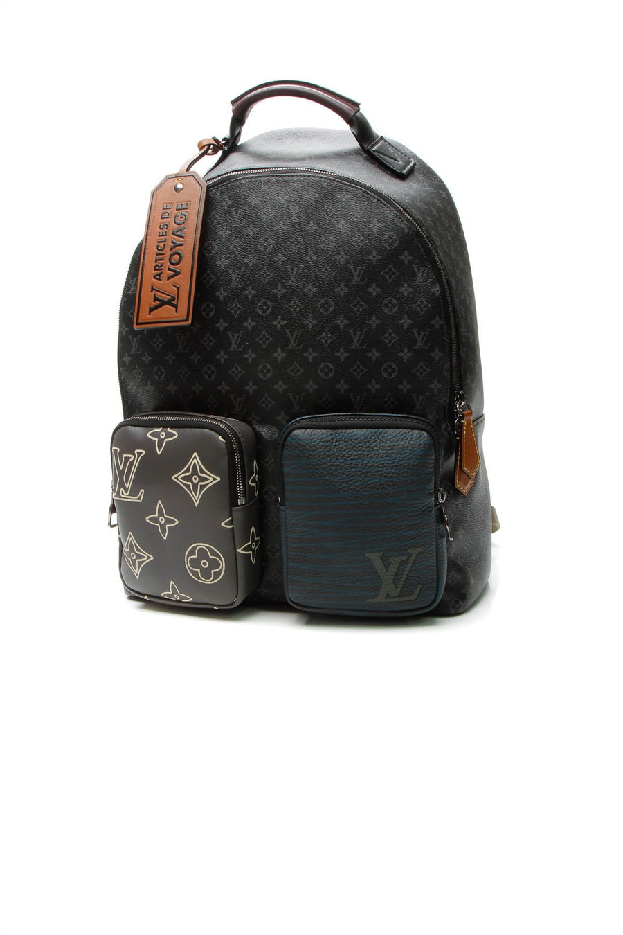 Patchwork Multi-Pocket Backpack - Monogram Eclipse