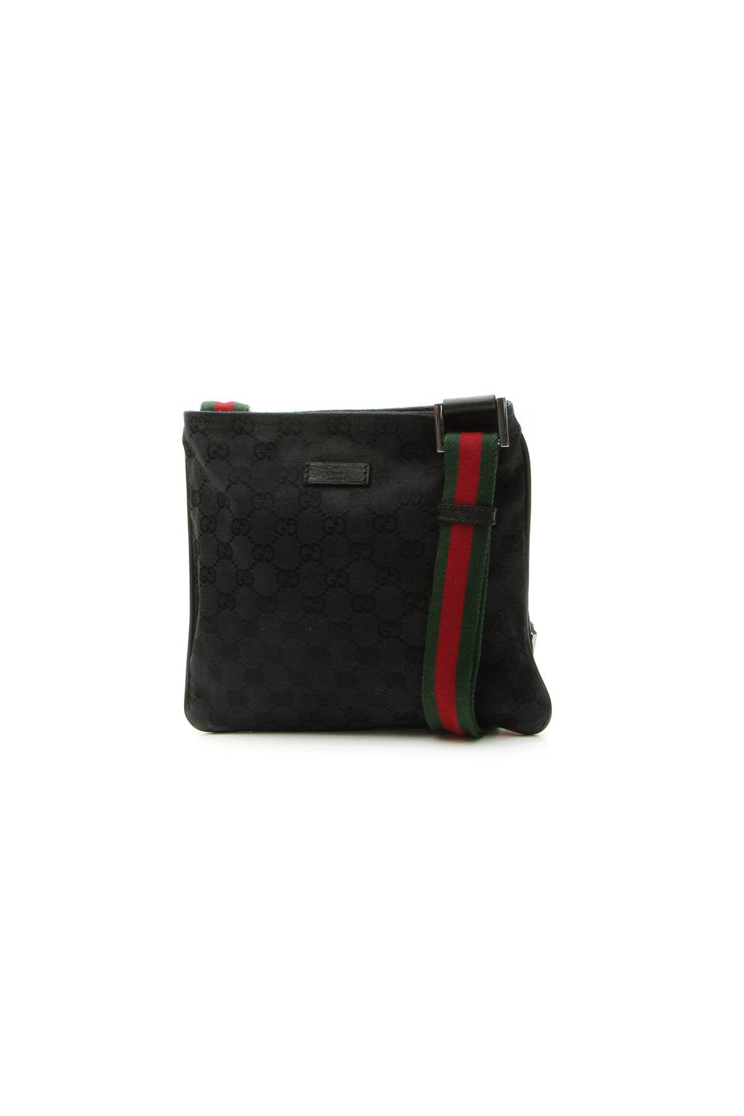 Web Small Messenger Bag - Black Signature Canvas
