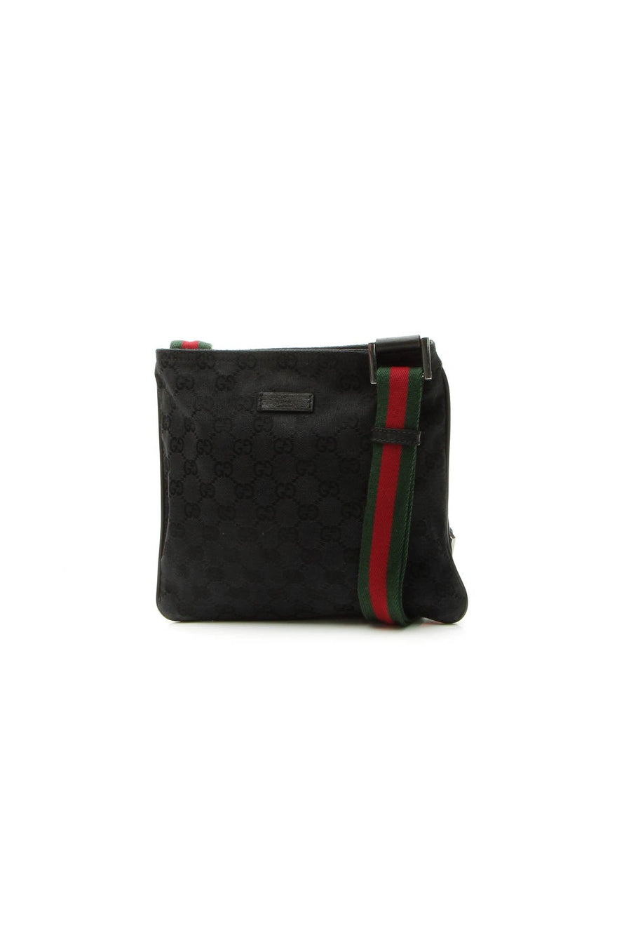 Web Small Messenger Bag - Black Signature Canvas