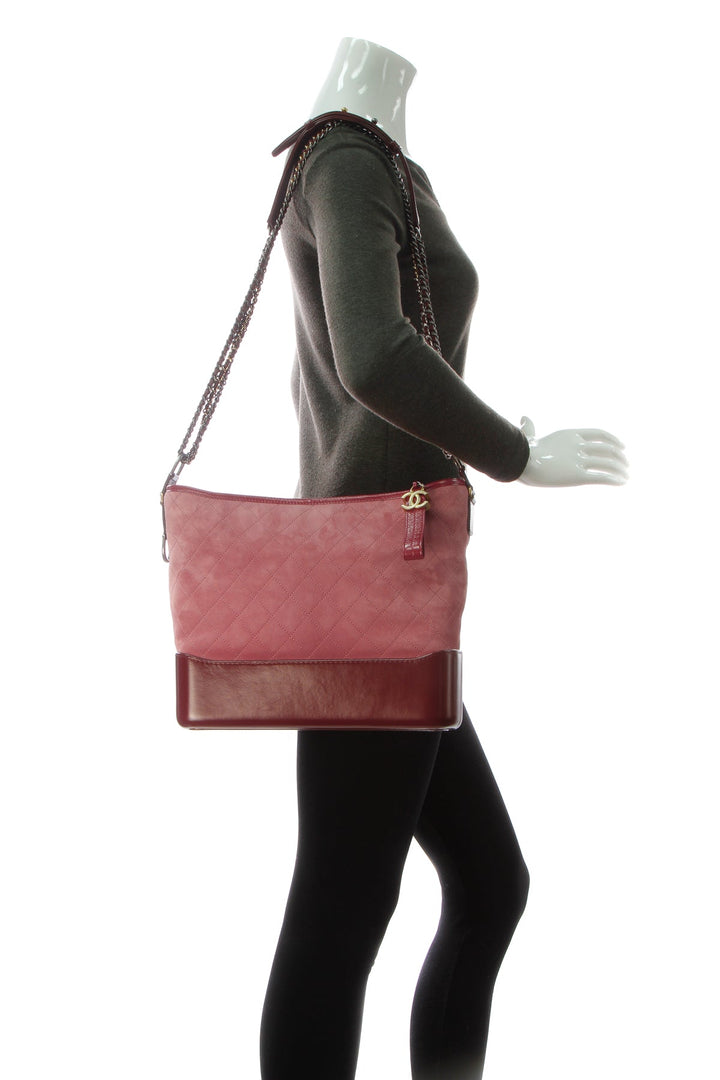 Gabrielle Medium Hobo Bag - Red/Pink