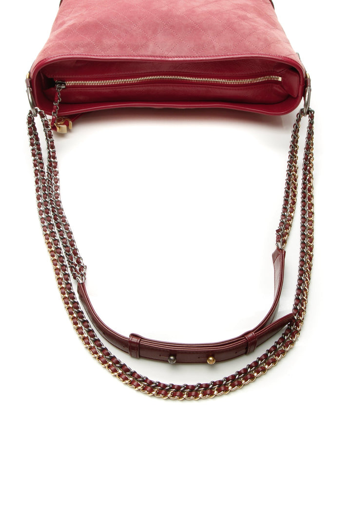 Gabrielle Medium Hobo Bag - Red/Pink