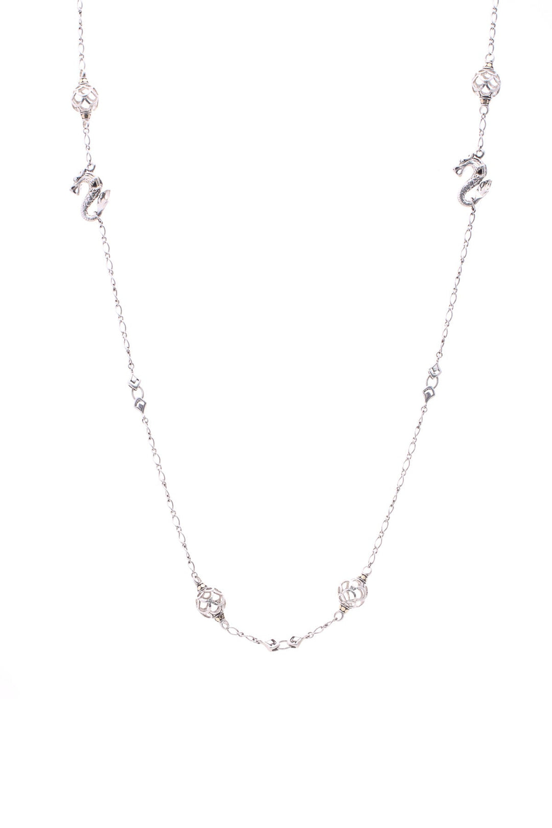 Naga Station Necklace - Silver