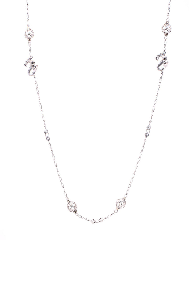 Naga Station Necklace - Silver