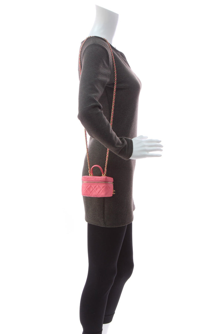 Quilted Extra Small Chain Vanity Case