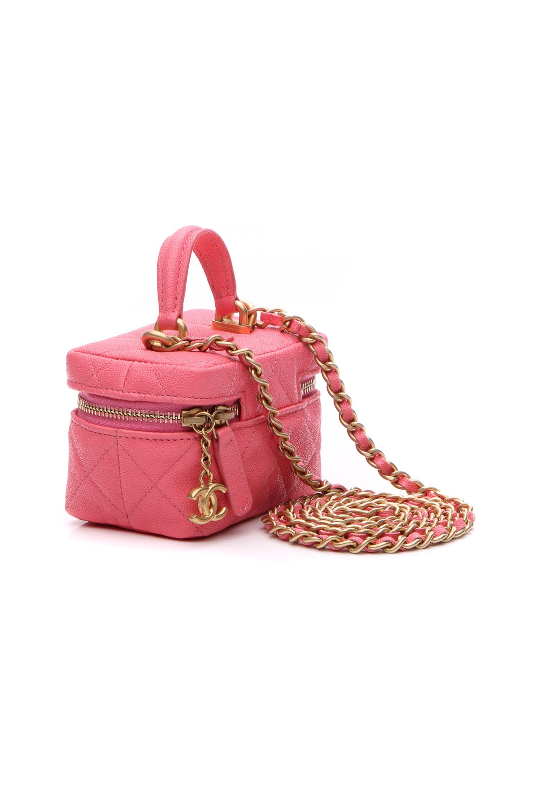 Quilted Extra Small Chain Vanity Case