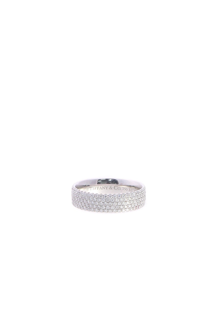 Diamond Five-Row Metro Ring - White Gold Size 5.5