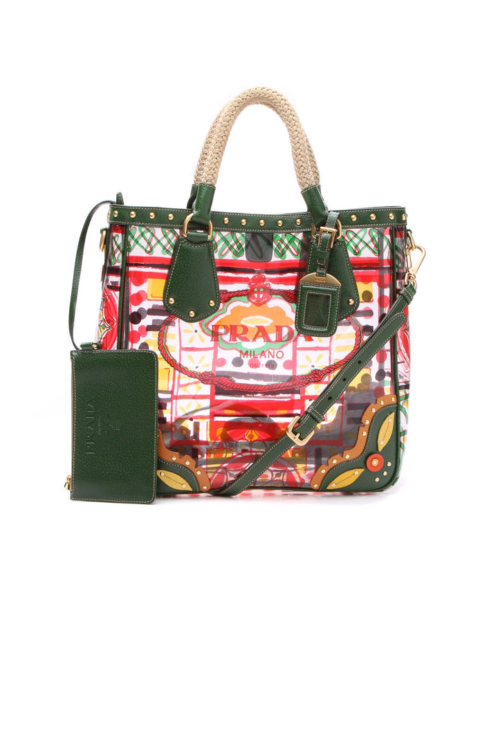 Printed Plex Stampato Shopping Tote Bag