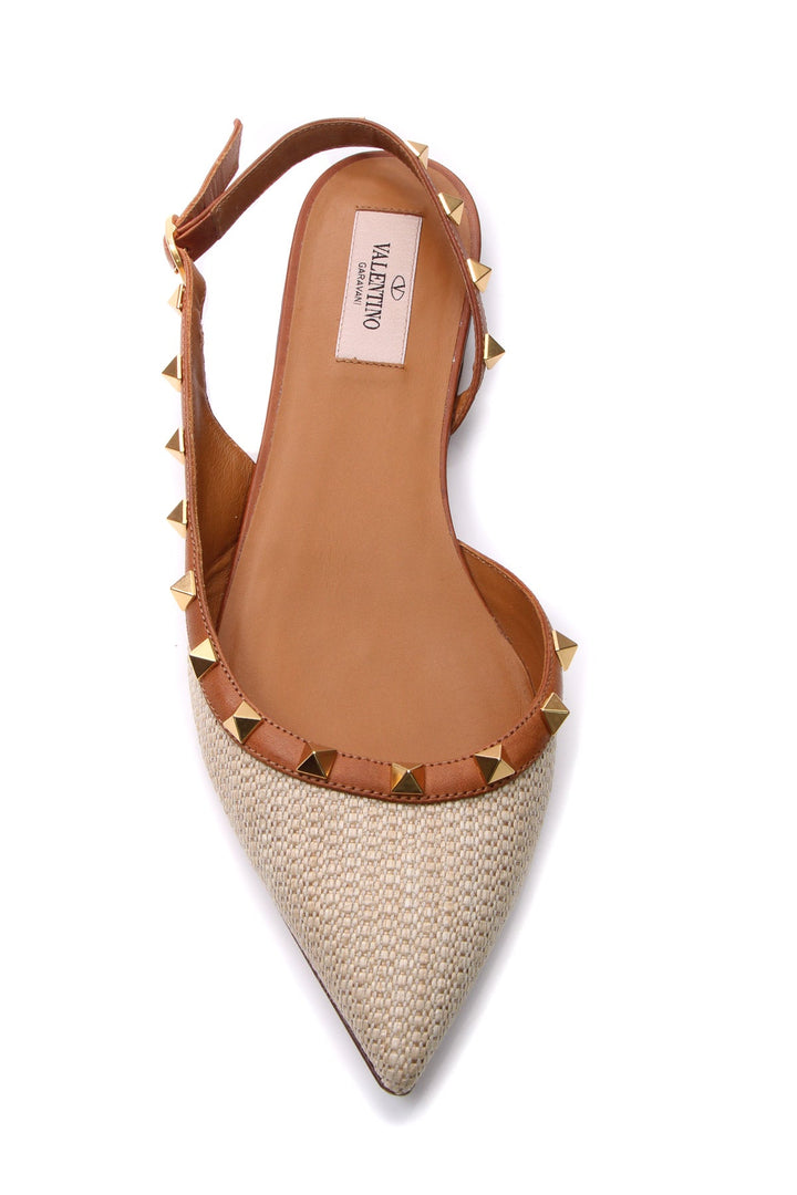 Rockstud Woven Flats - Size 38.5