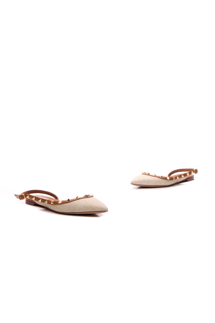 Rockstud Woven Flats - Size 38.5