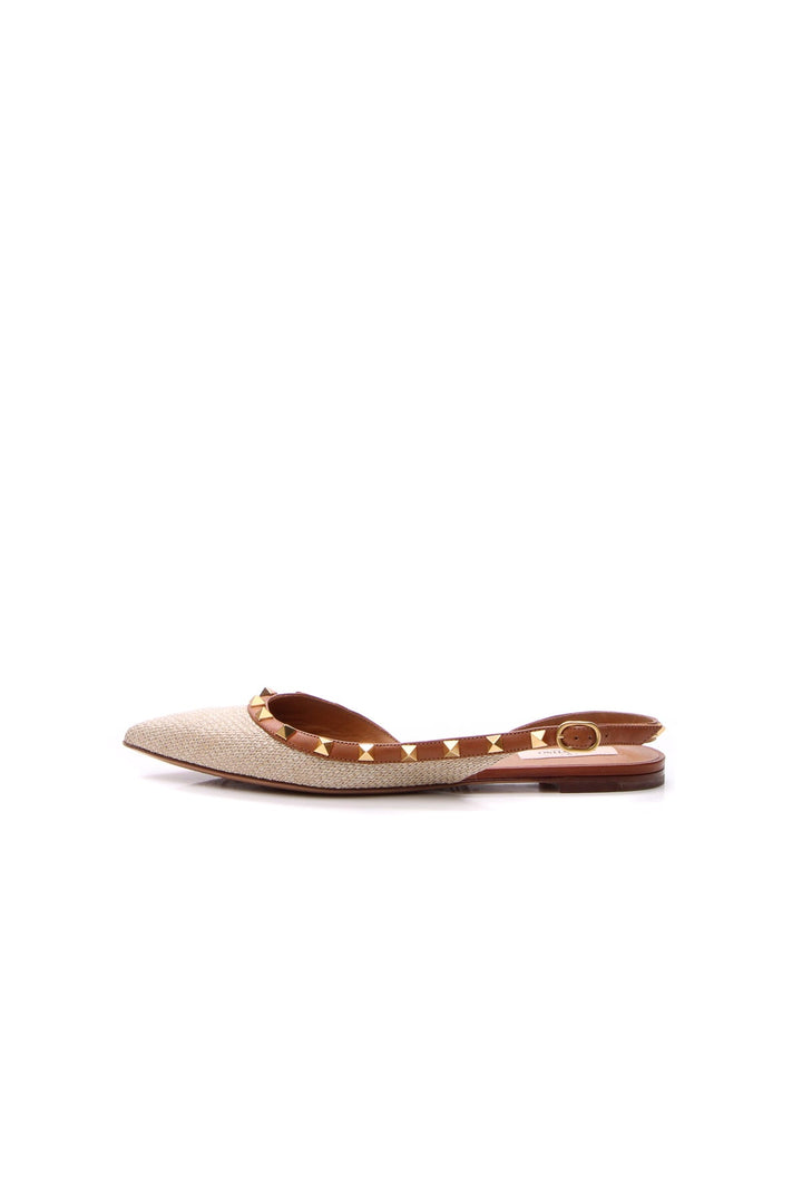 Rockstud Woven Flats - Size 38.5