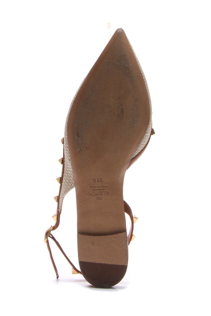 Rockstud Woven Flats - Size 38.5