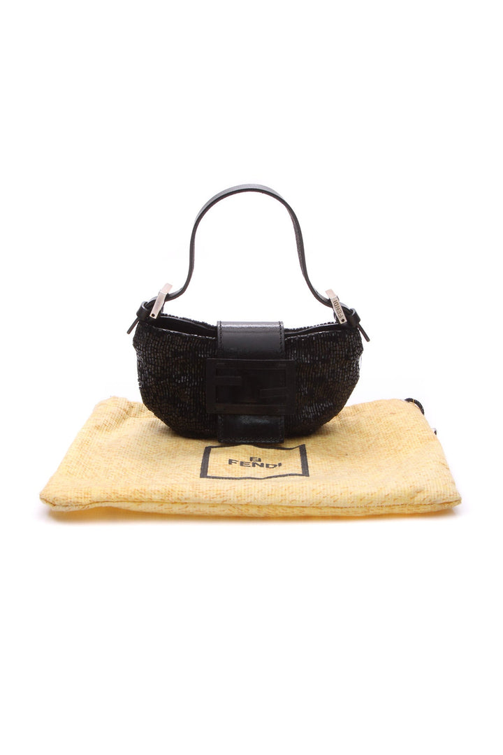 Beaded Mini Croissant Bag