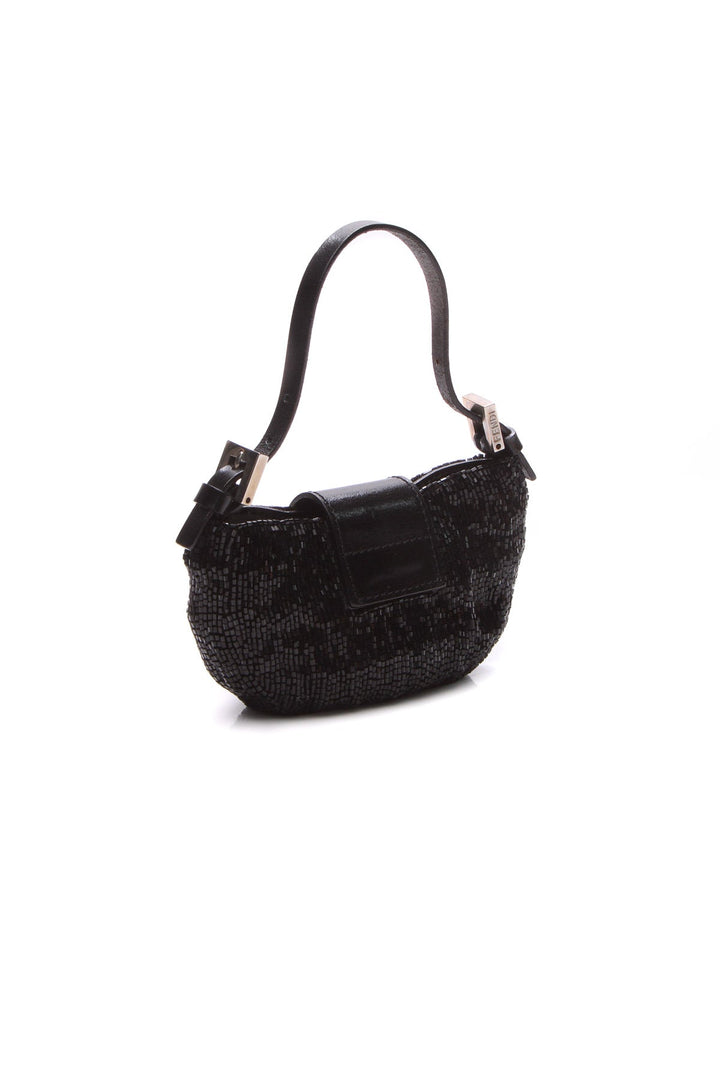 Beaded Mini Croissant Bag