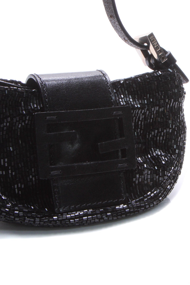 Beaded Mini Croissant Bag