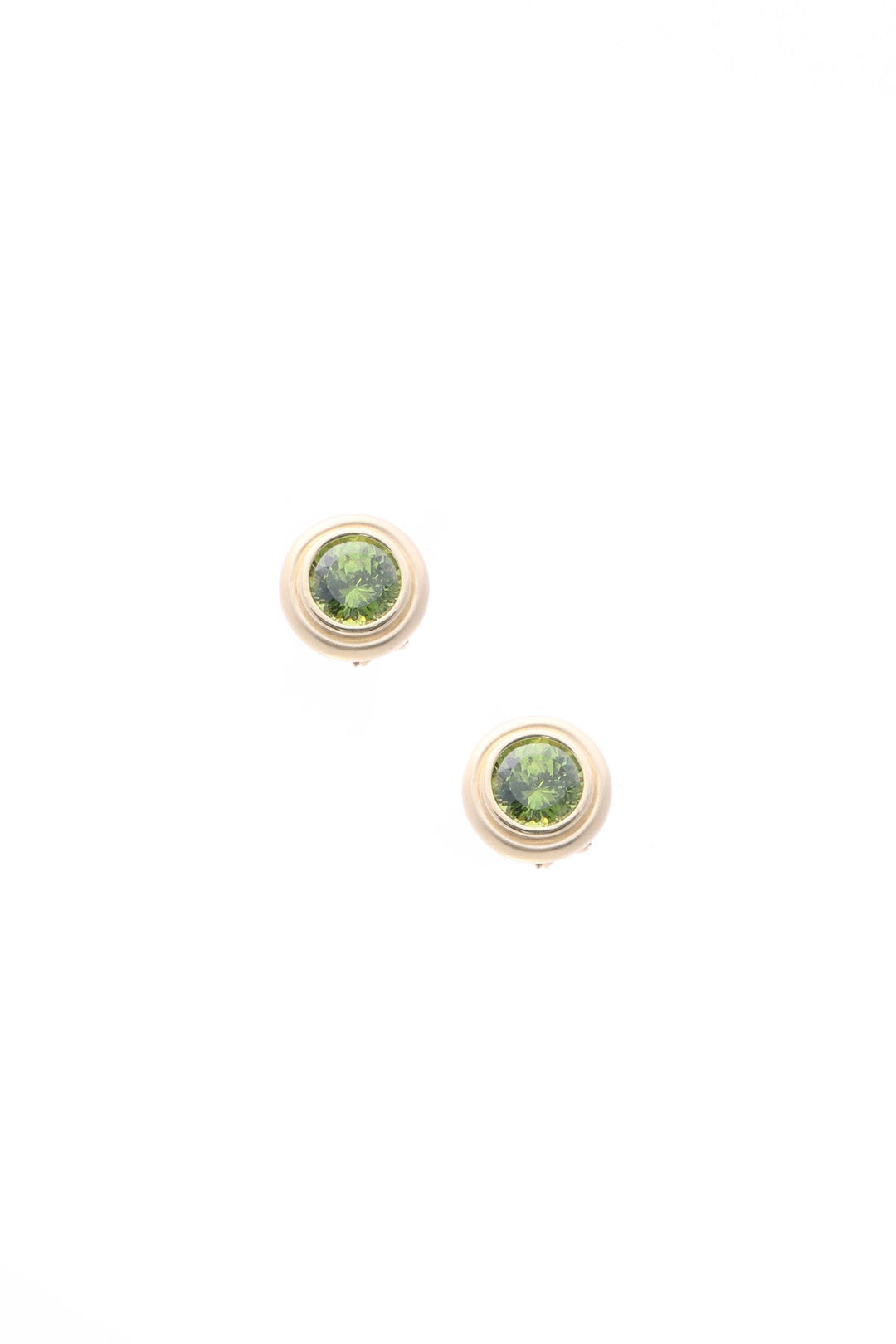 Peridot Estate Earrings - Yellow Gold