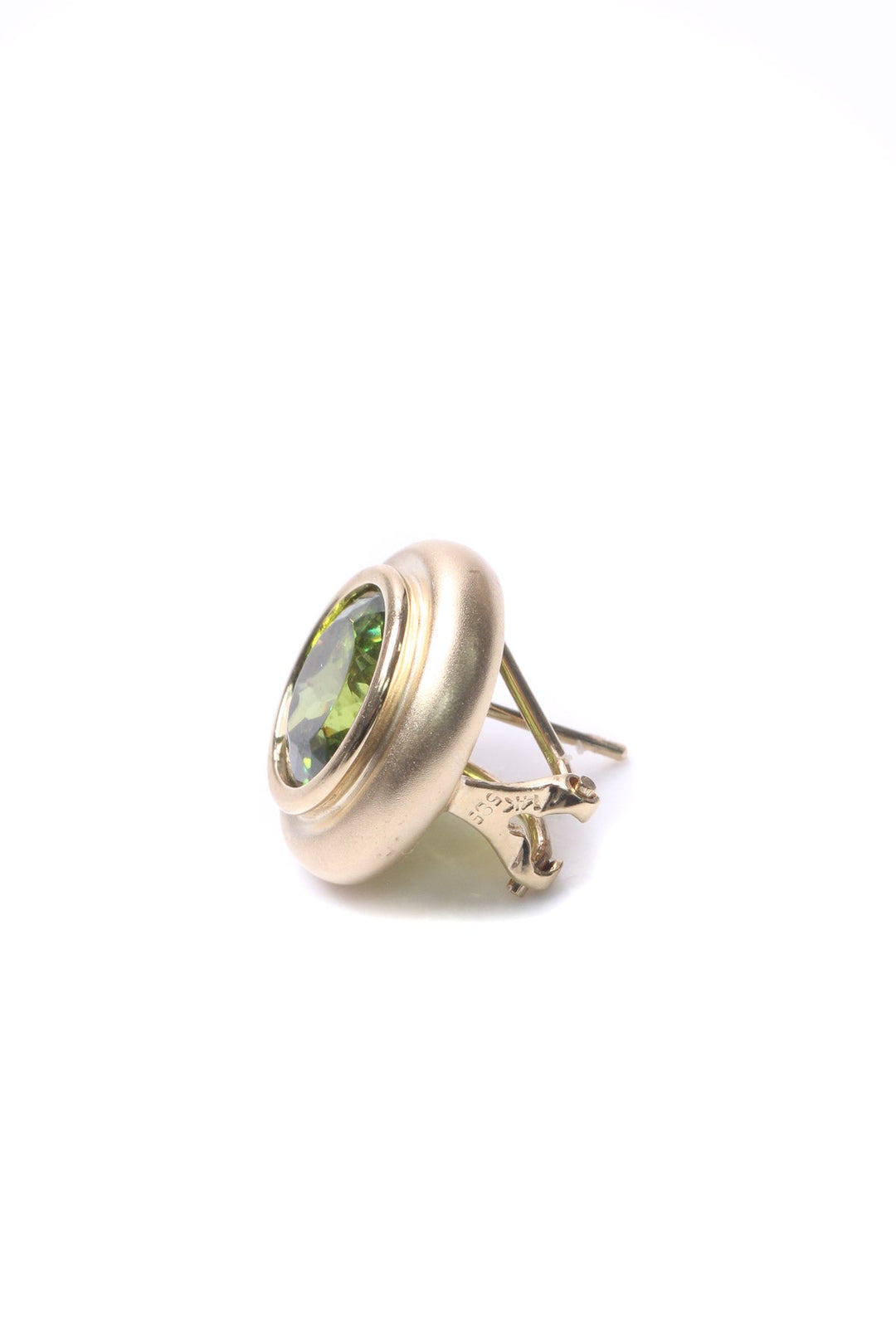 Peridot Estate Earrings - Yellow Gold