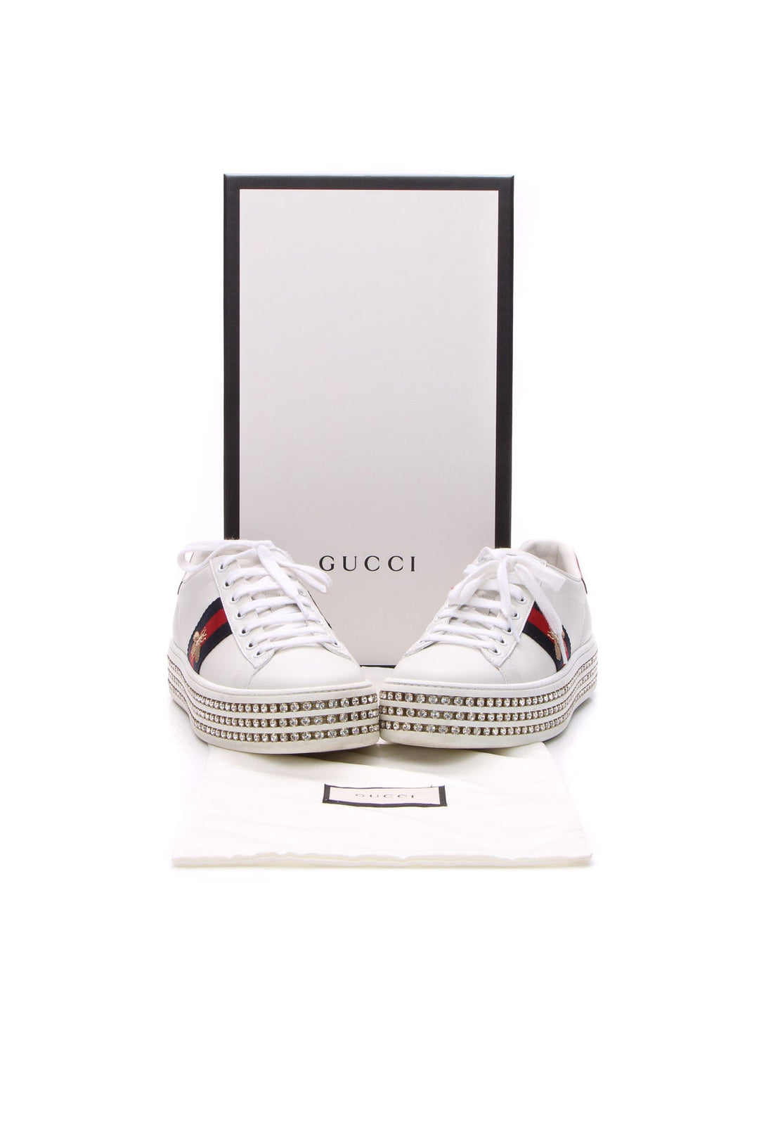 Crystal Web Ace Platform Sneakers - Size 38