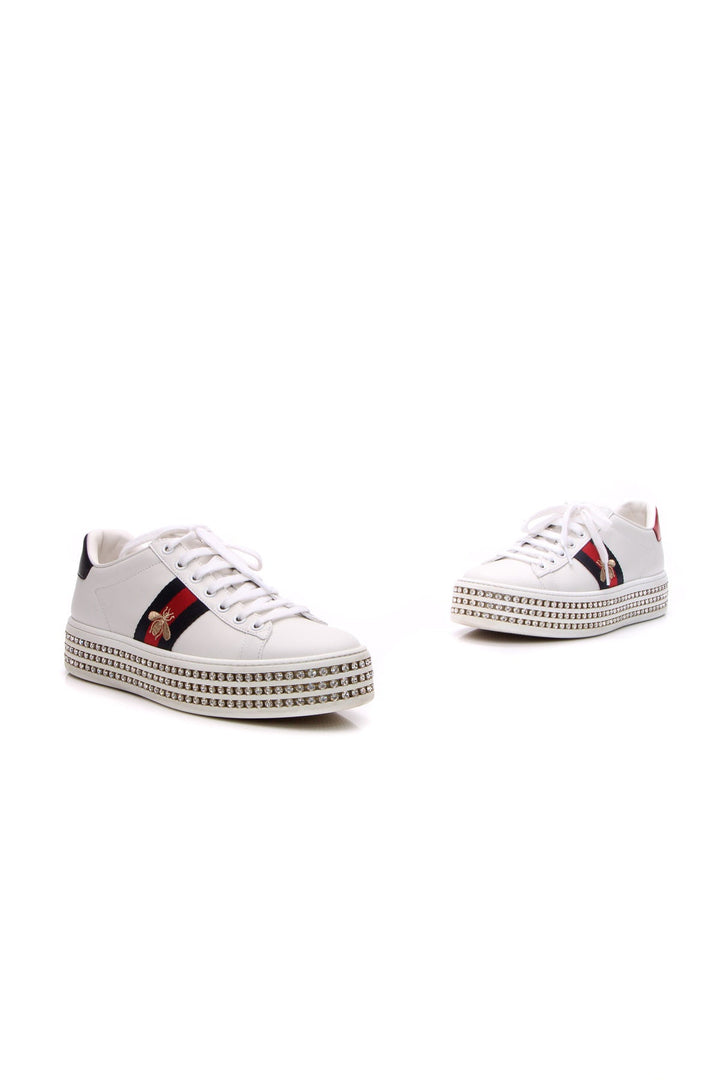 Crystal Web Ace Platform Sneakers - Size 38