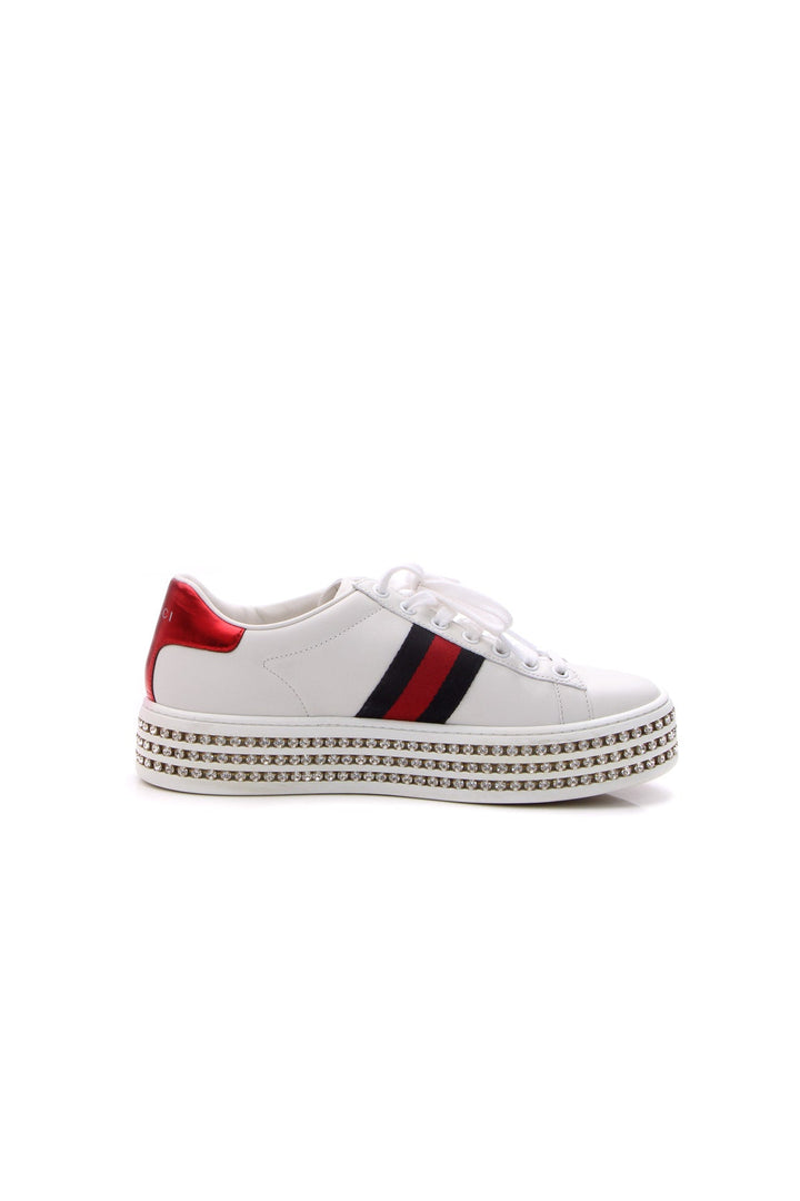 Crystal Web Ace Platform Sneakers - Size 38