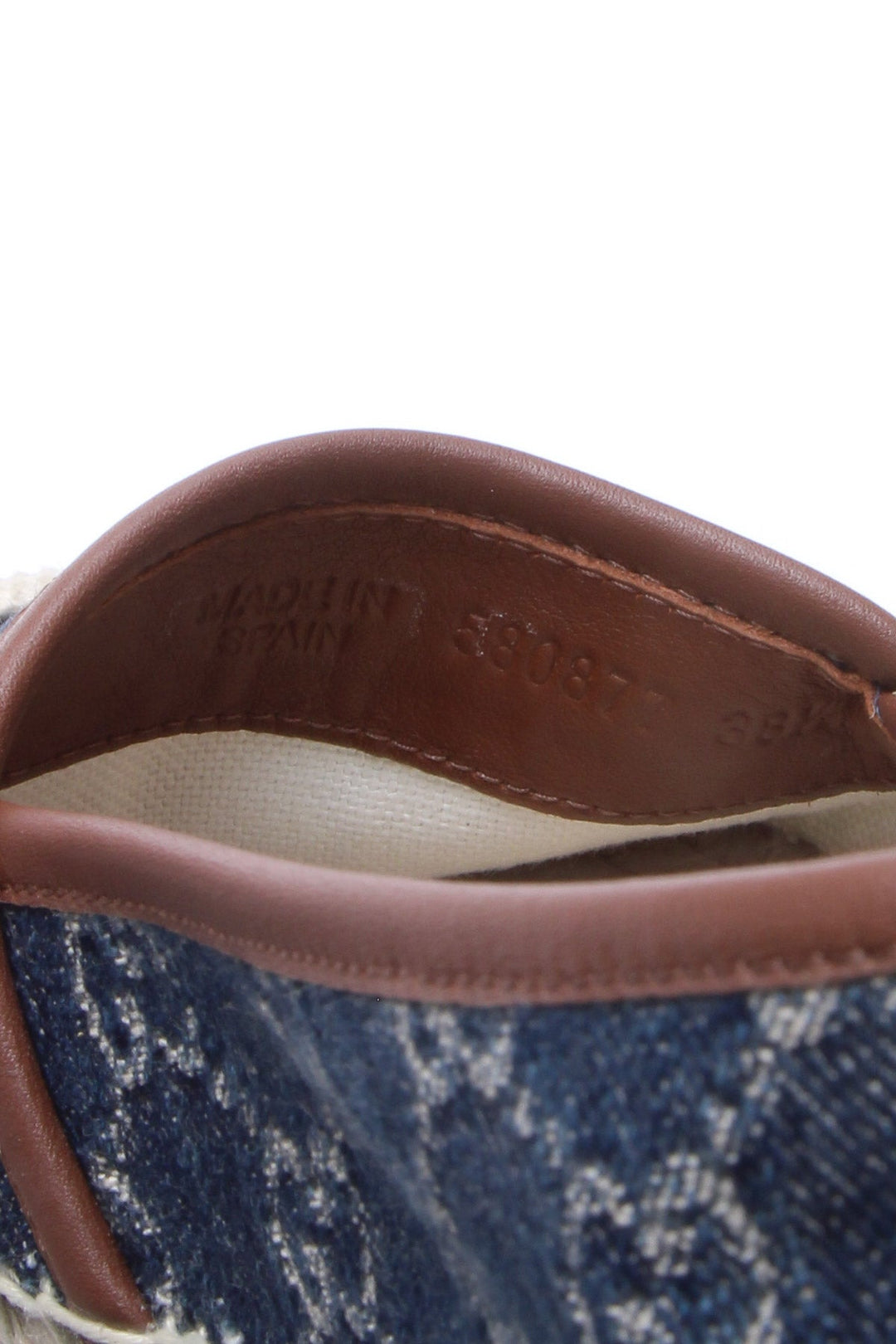 Jacquard Espadrille Flats - Size 38.5