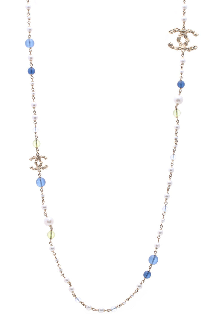CC Beaded Faux Pearl Necklace