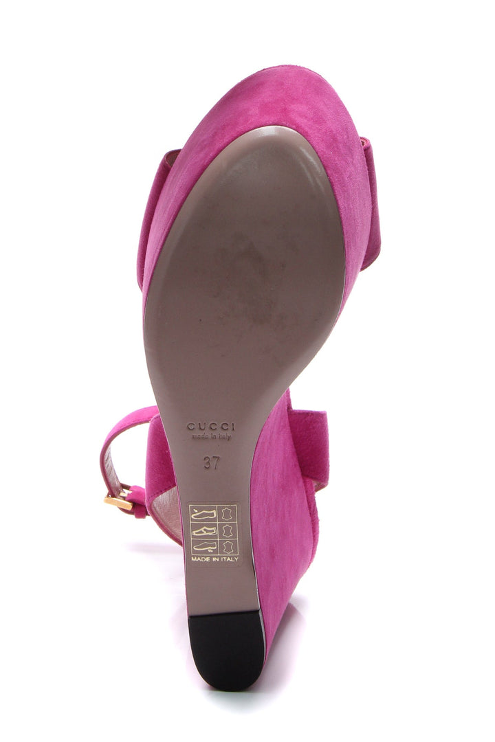 Horsebit Platform Sandals - Size 37