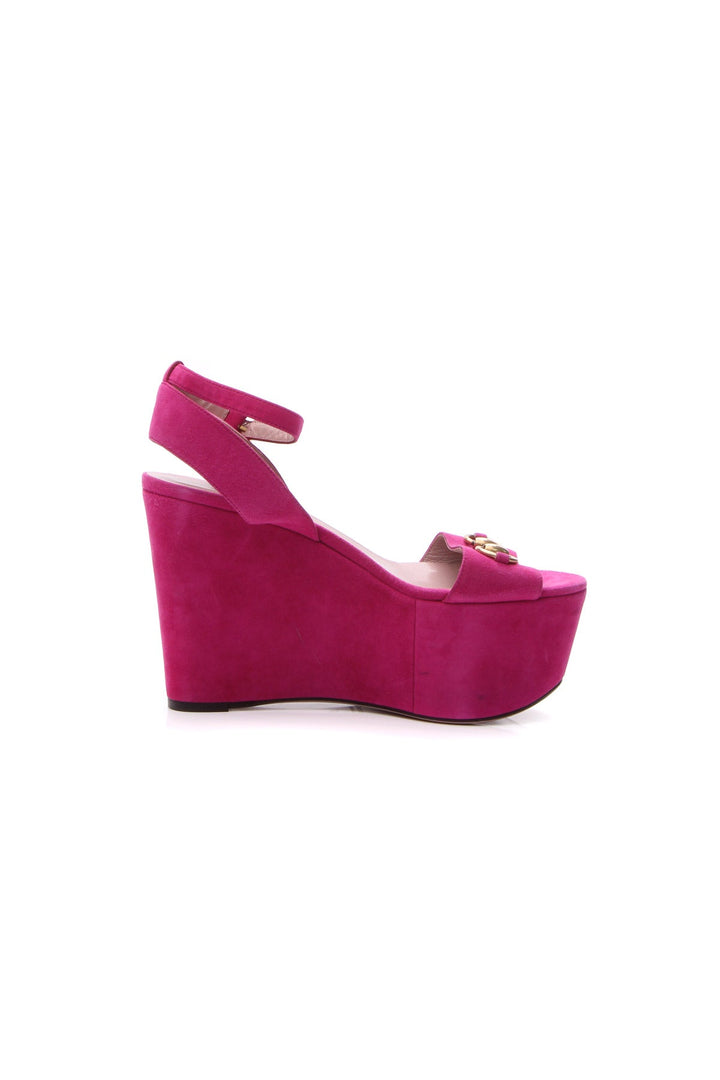 Horsebit Platform Sandals - Size 37