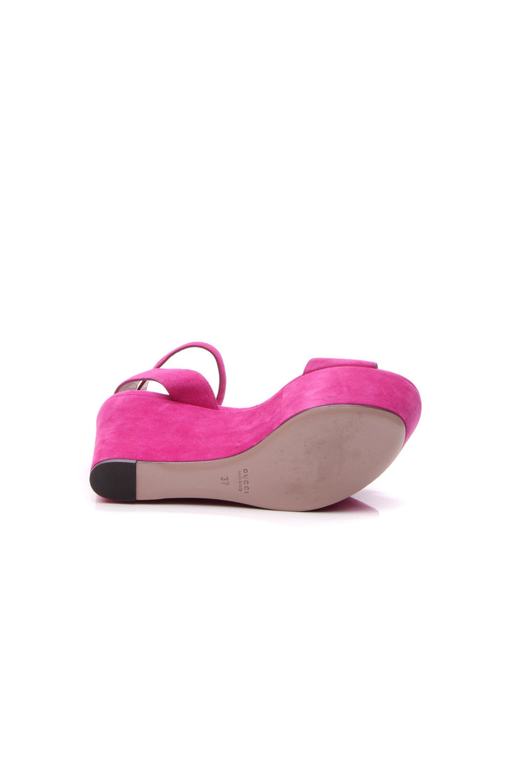 Horsebit Platform Sandals - Size 37