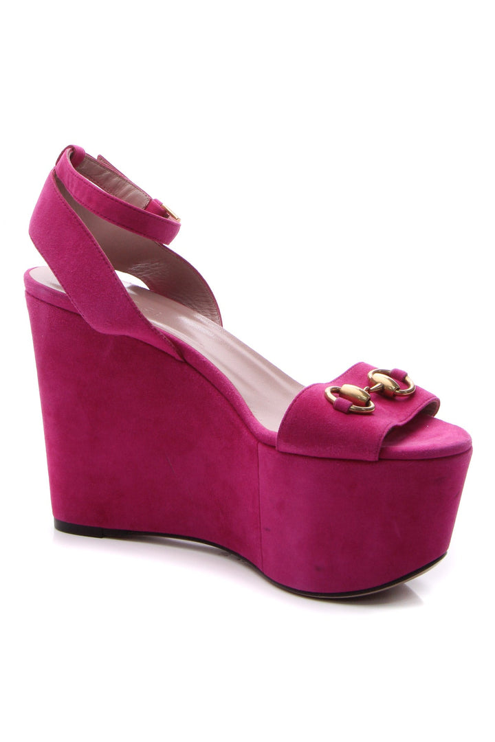 Horsebit Platform Sandals - Size 37