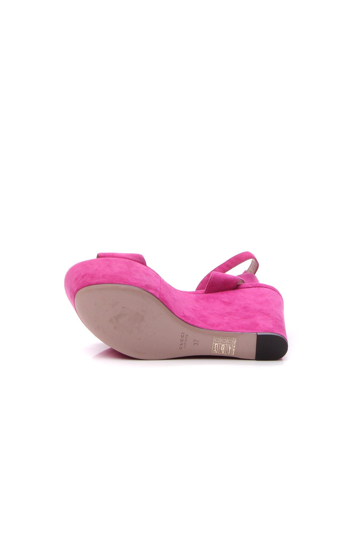 Horsebit Platform Sandals - Size 37
