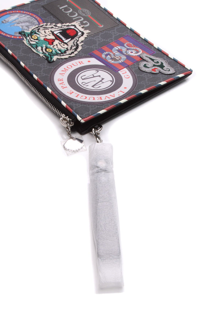Night Courrier Zip Wristlet Pouch