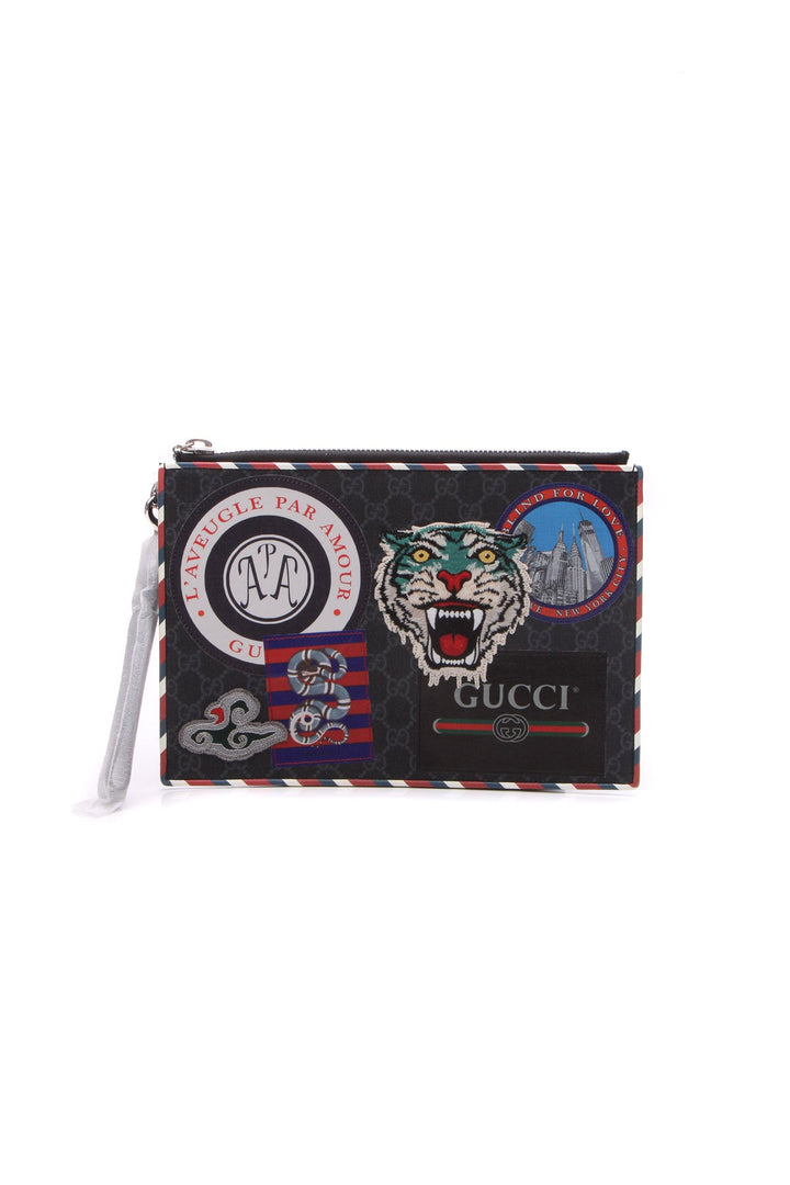 Night Courrier Zip Wristlet Pouch