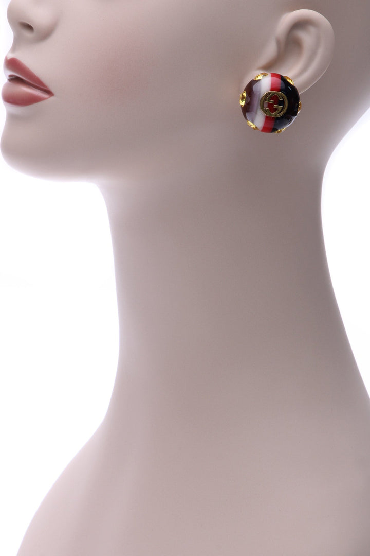 Crystal GG Web Earrings