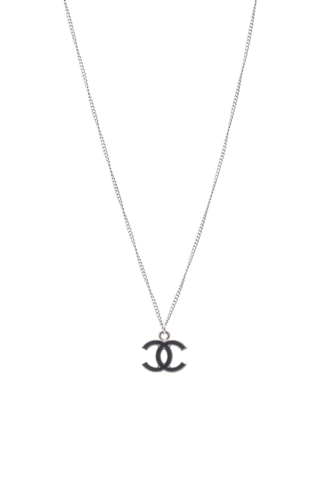 CC Enamel Pendant Necklace