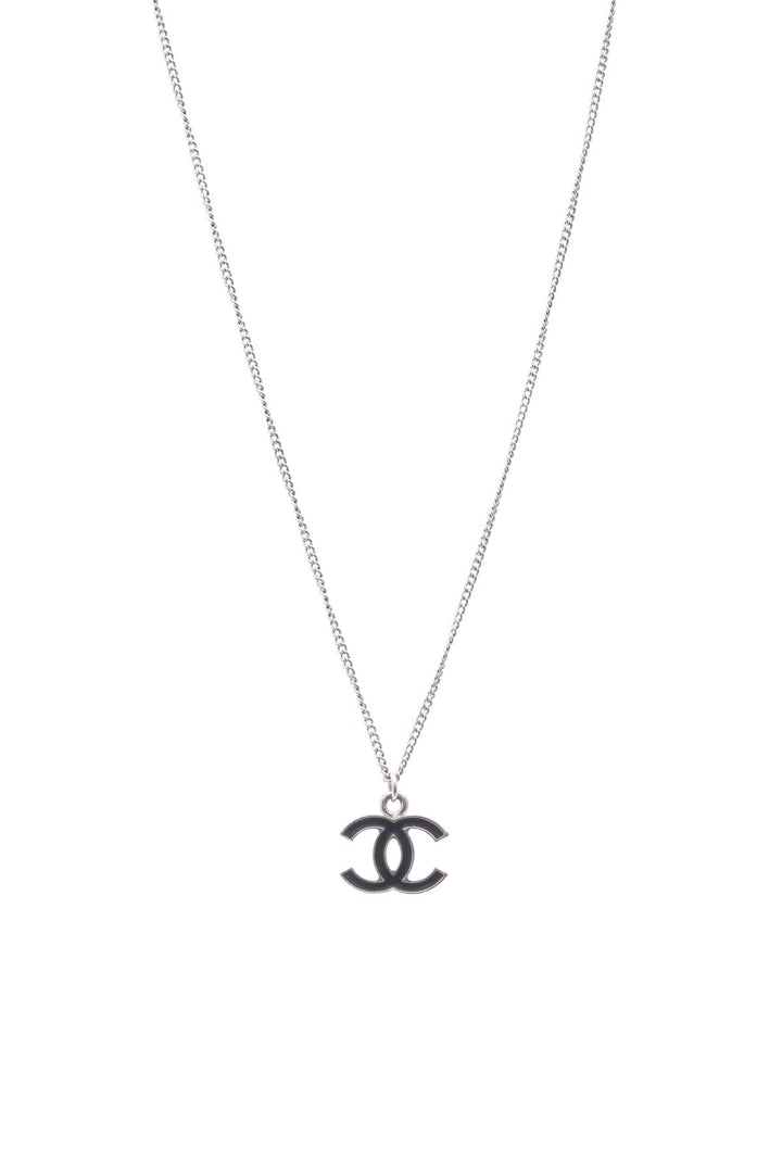 CC Enamel Pendant Necklace