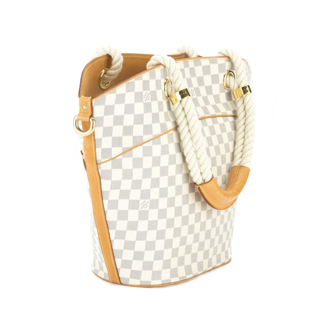 L*V Damier Azur Pampelonne Tote Bag (Pre Owned)