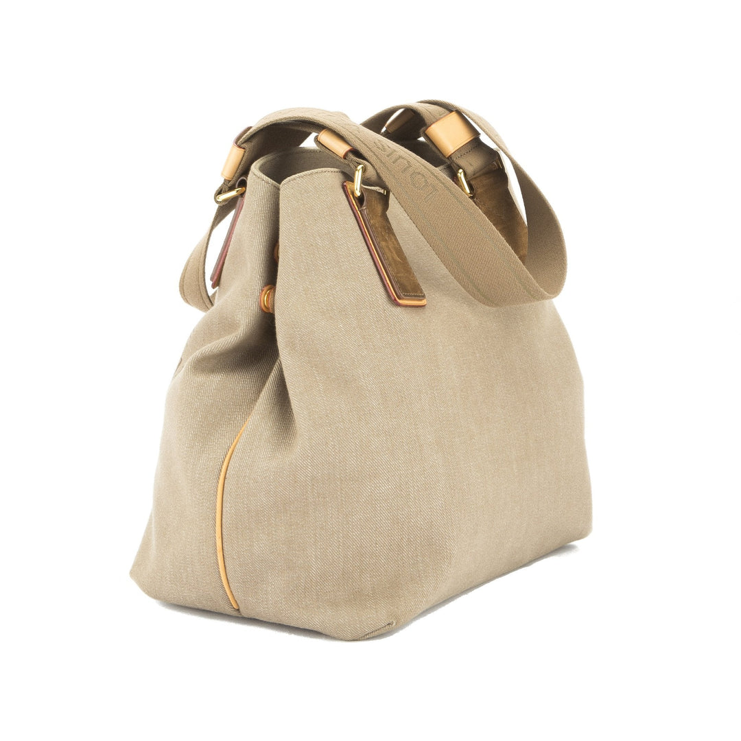 L*V Beige Plein Soleil Cabas PM Tote Bag (Pre Owned)