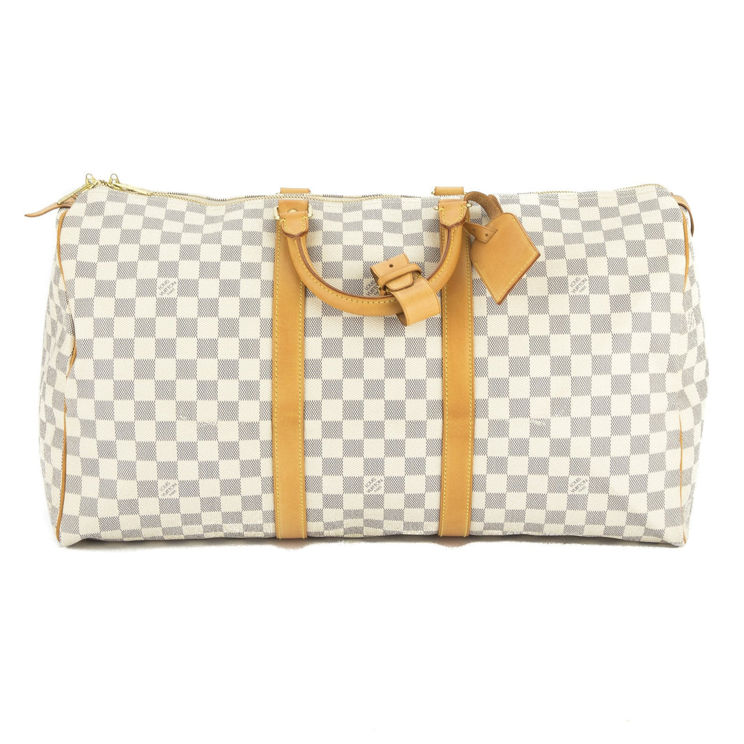 L*V Damier Azur Keepall 50 Boston Bag (Indistinguishable)