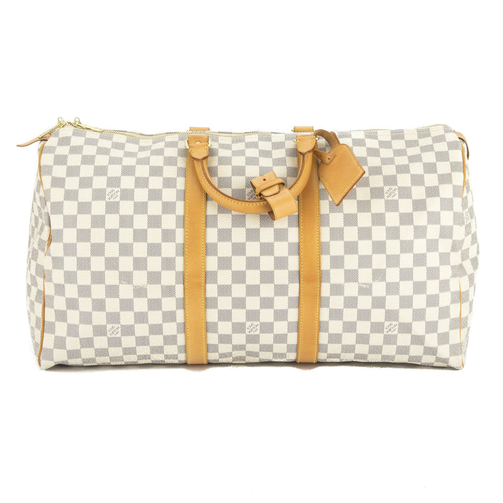 L*V Damier Azur Keepall 50 Boston Bag (Indistinguishable)