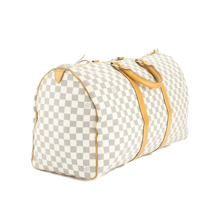 L*V Damier Azur Keepall 50 Boston Bag (Indistinguishable)