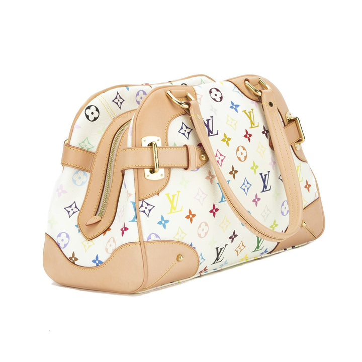 L*V Multicolor White Claudia Tote Bag  (Pre Owned)